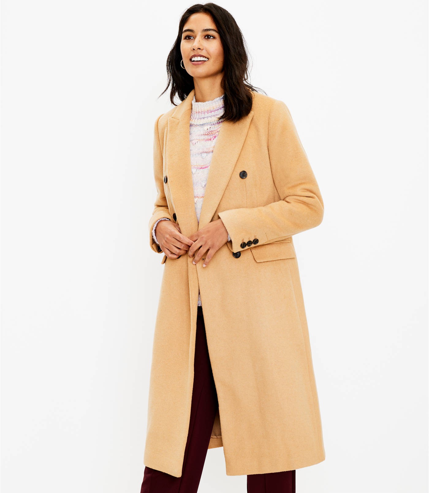 Petite Double Breasted Coat | LOFT