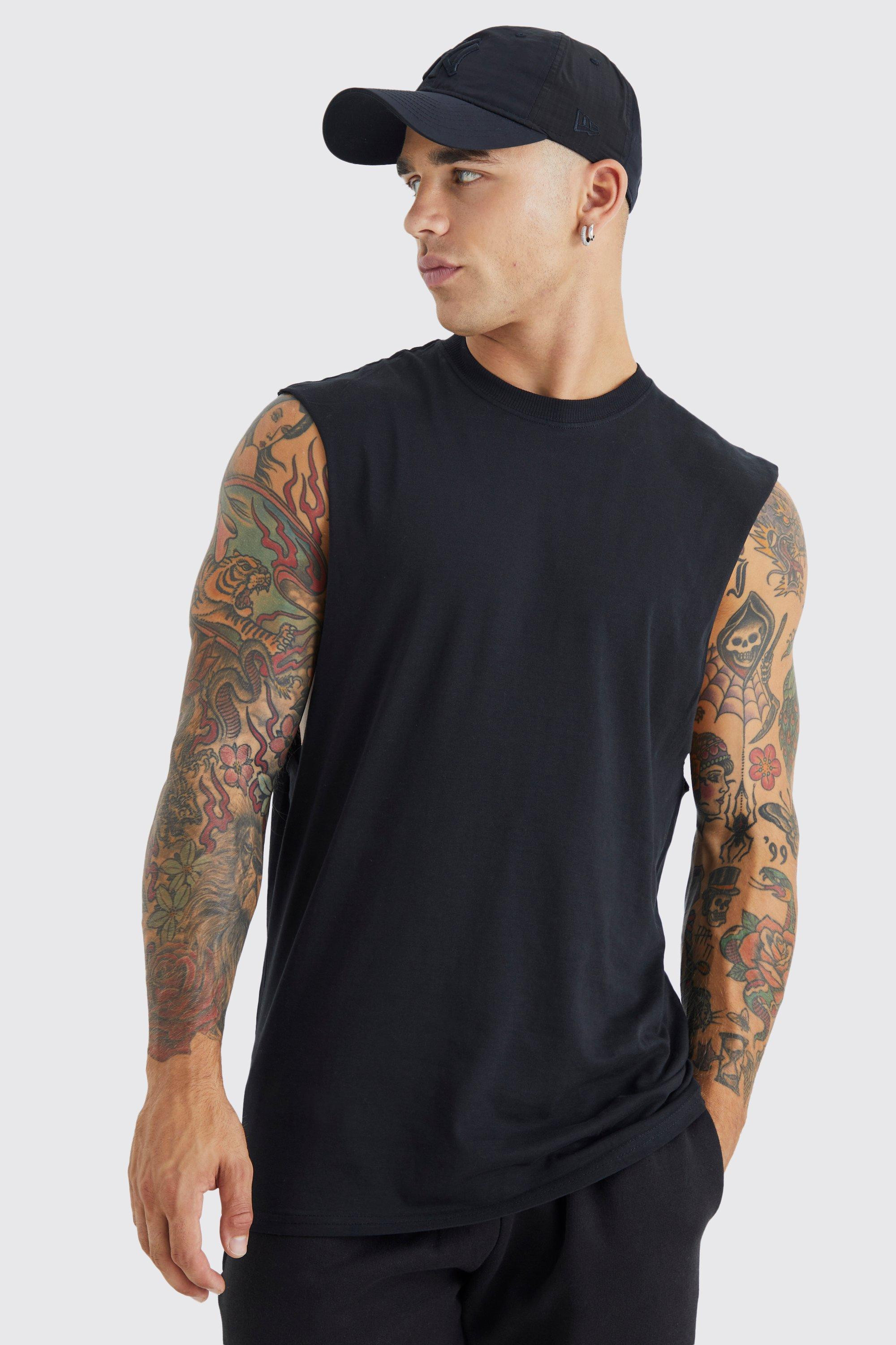 Basic Dropped Arm Tank Top | boohooMAN (US & CA)