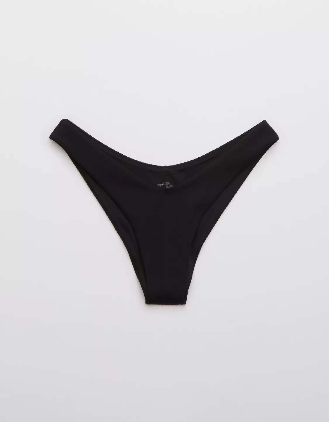 Aerie Ribbed Super High Cut Cheekiest Bikini Bottom | American Eagle Outfitters (US & CA)