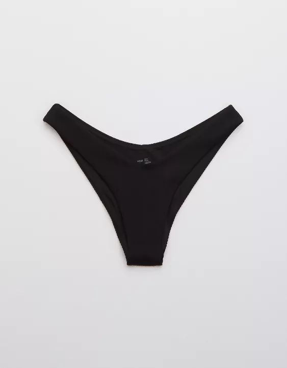 Aerie Ribbed Super High Cut Cheekiest Bikini Bottom | American Eagle Outfitters (US & CA)