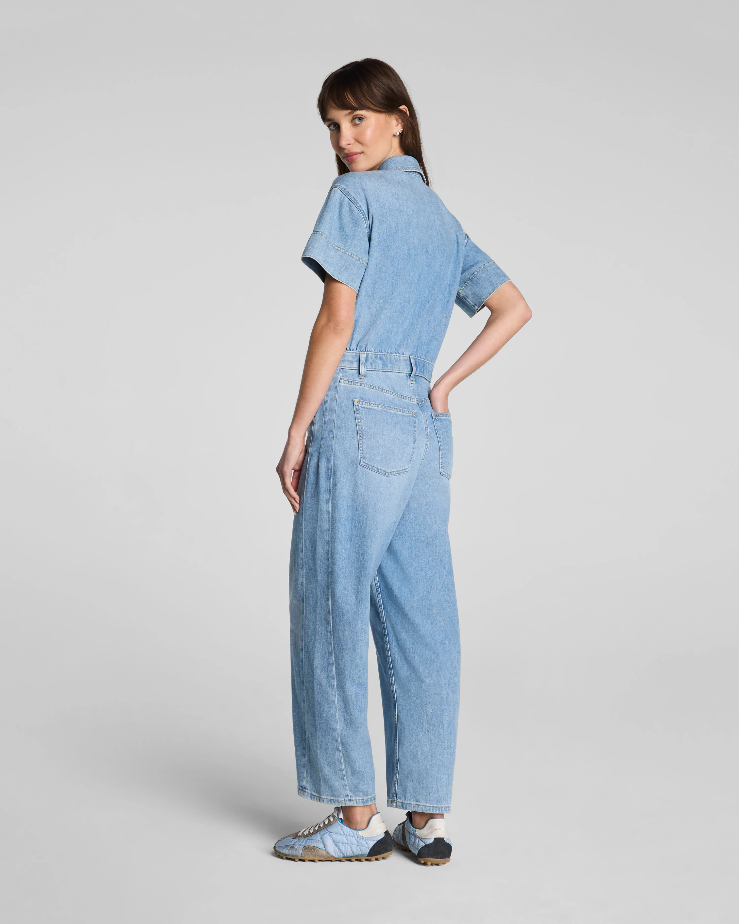 Denim Barrel Leg Jumpsuit | Spanx