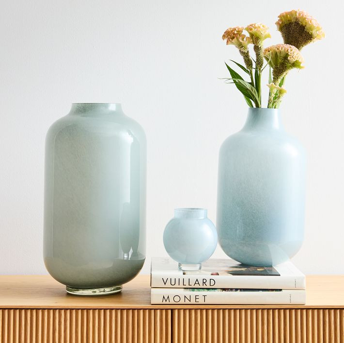 Mari Glass Vases - Sage | West Elm (US)