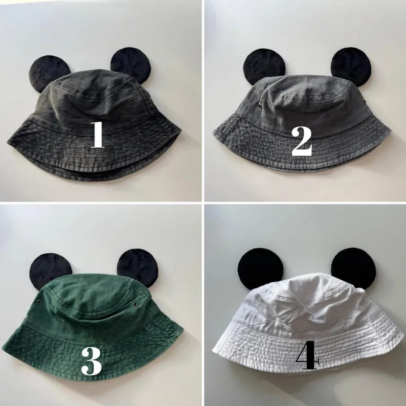 Distressed Mouse Ear Bucket Hat - Etsy | Etsy (Global)