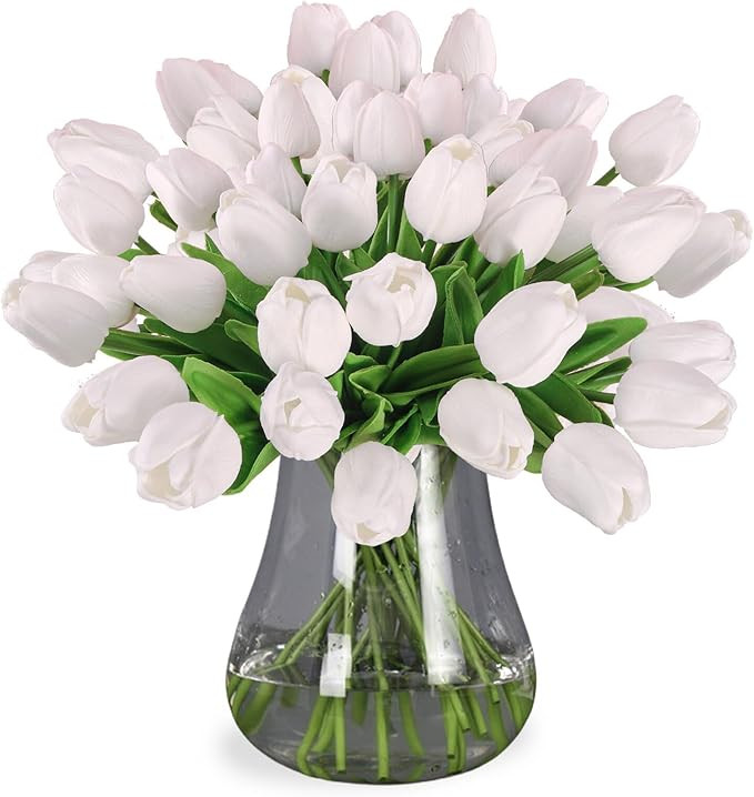 30pcs Real Touch Tulips PU Artificial Flowers, Fake Tulips Flowers for Arrangement Wedding Party ... | Amazon (CA)