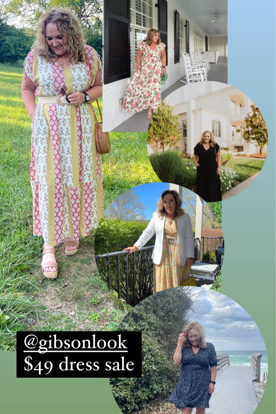 $49 Dress sale at Gibson look! I don’t think my 10% off code works but you can try it. NANETTE10

This is last seasons clean out. They’re great. Def go you’re smaller size. The large works good. 

Wedding guest graduations dress Mother’s Day 

#LTKfindsunder50 #LTKwedding #LTKsalealert