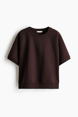 H & M - Short-Sleeved Sweatshirt - Brown | H&M (US + CA)