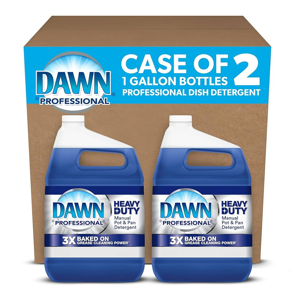 Dawn Professional Heavy Duty Manual Pot and Pan Dish Soap Detergent, 1 Gallon (Case of 2) | Amazon (US)