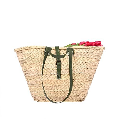 Elegant Beach Bag & Travel Tote Bags For Women - Versatile Straw Bag Tote Bag For Vacation - Picn... | Amazon (US)