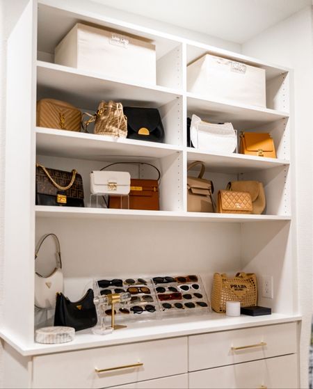 Closet organization 😍

Sunglass holder, acrylic riser, closet, master closet, handbag organization, jewelry stand, closet reveal, closet renovation, home organization 

#LTKhome
