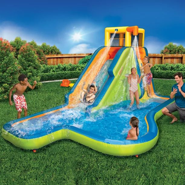 Banzai Inflatable Slide 'N Soak Splash Part Water Park - Walmart.com | Walmart (US)