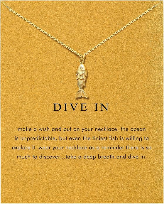 14K Gold Plated Pendant Necklace for Women, Dainty Charm Good Luck Inspirational Gifts for Her Fr... | Amazon (US)