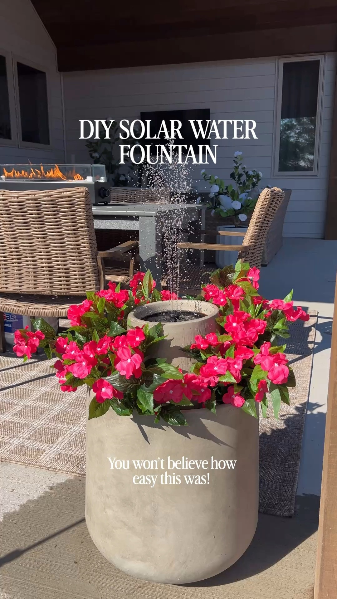 DIY solar water fountain! Planter color is pale yellow (although not yellow)! 

#LTKHome #LTKxAerie #LTKSeasonal