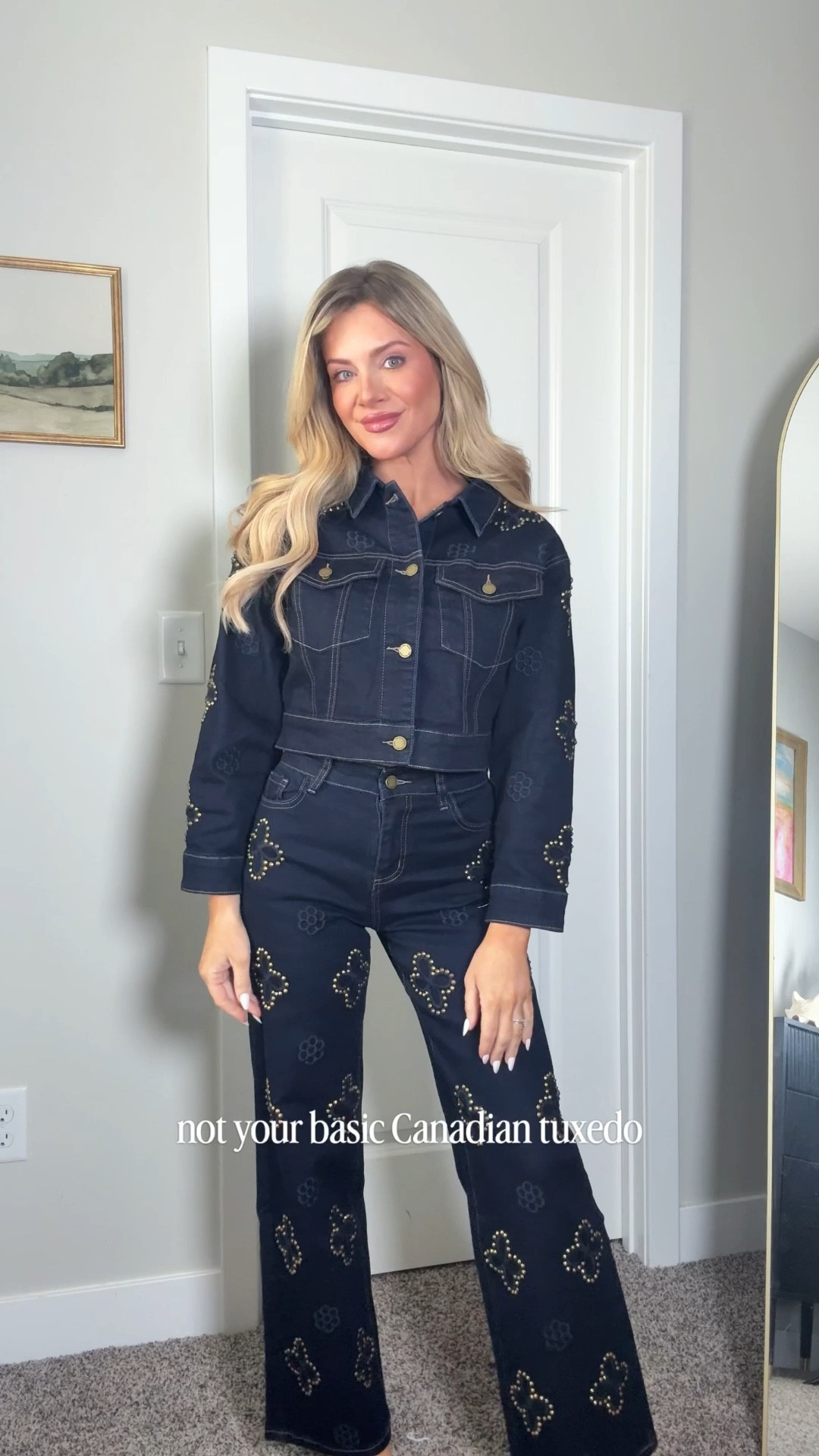 Proof that a matching set will always win 💙 The Kaia Studded Indigo Set from @thenolishop is structured, flattering and just the right amount of bold. This is your sign to upgrade your denim game ✨

#thenolishop #denimset #denimondenim #modernwestern #statementdenim

#LTKootd #LTKSaleAlert #LTKgrwm