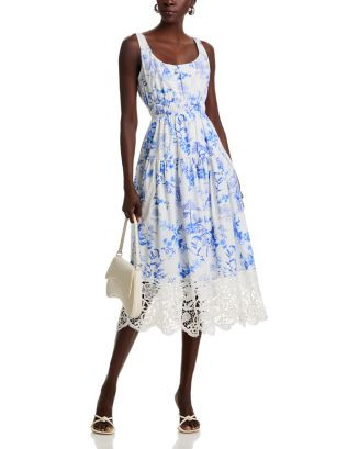 Lace Hem Midi Dress - Exclusive | Bloomingdale's (US)