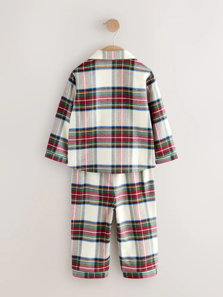 Red/White Check Matching Family Christmas Button Through Pyjamas (9mths-16yrs) | Next EU