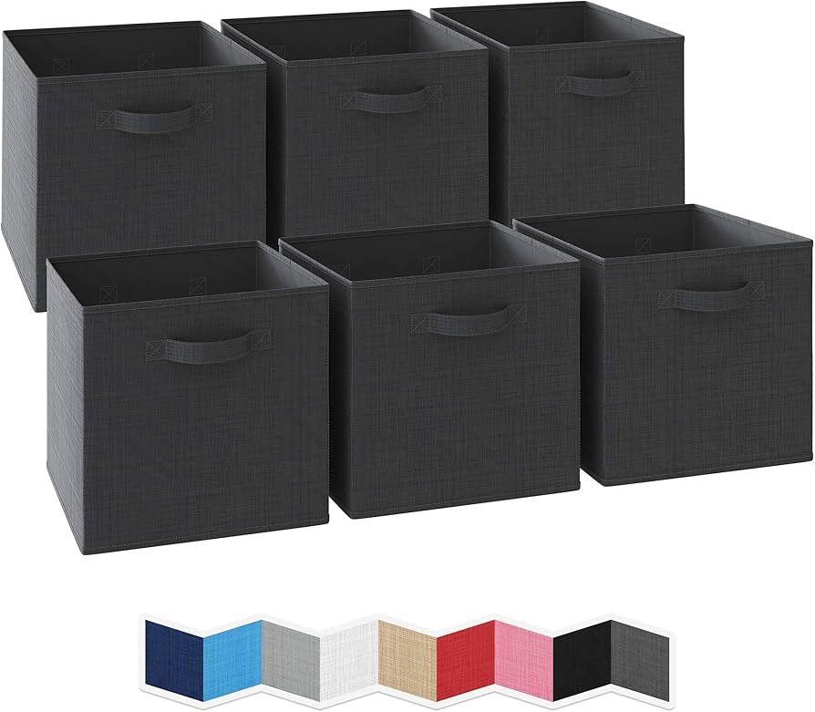 NEATERIZE 13x13 Large Storage Cubes - Set of 6 Storage Bins. Features Dual Handles | Cube Storage... | Amazon (US)