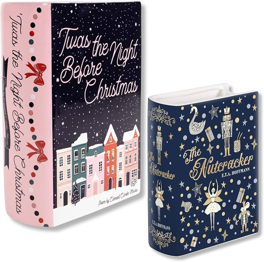 Steel Mill & Co Book-Shaped, Ceramic, Decorative Vase, Small - The Nutcracker Bundle with Book-Sh... | Amazon (US)