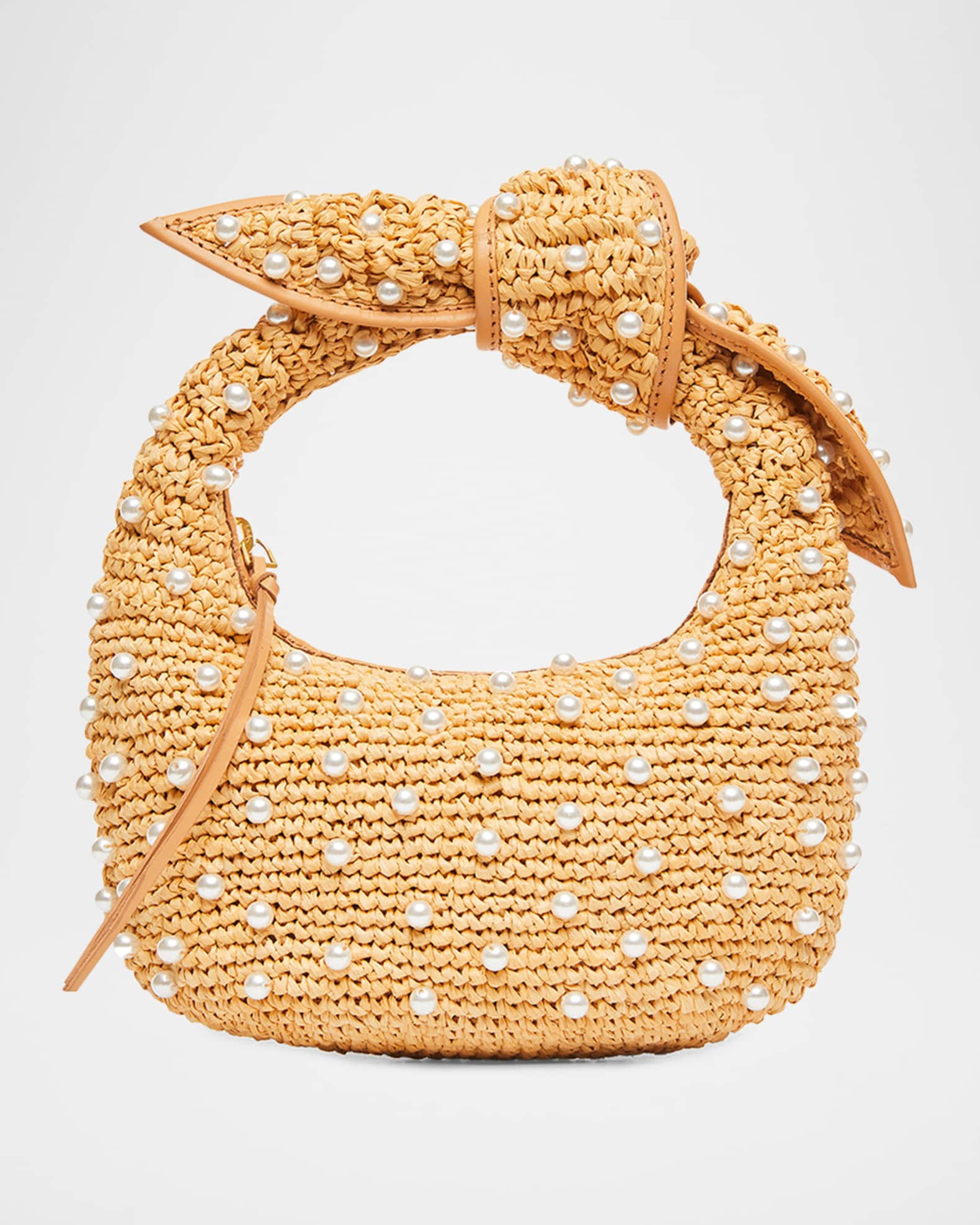 The Josie Knot Pearly Top-Handle Bag | Neiman Marcus