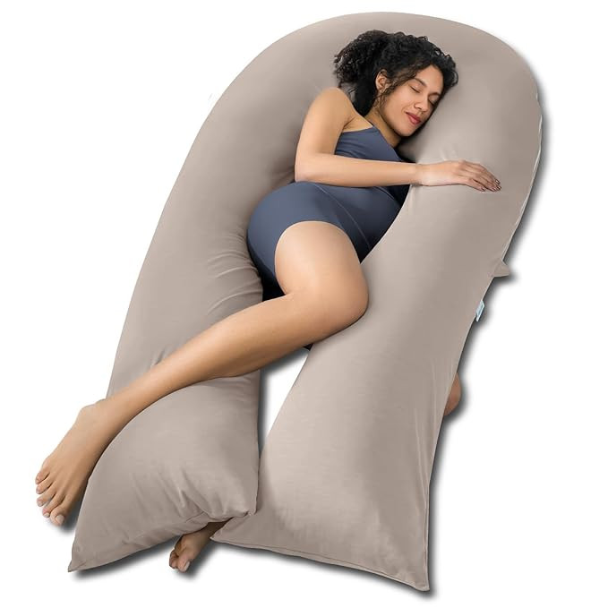 QUEEN ROSE Extra Long U Shaped Body Pillow, Cooling Pregnancy Pillows for Sleeping, 65 Inch Full ... | Amazon (US)