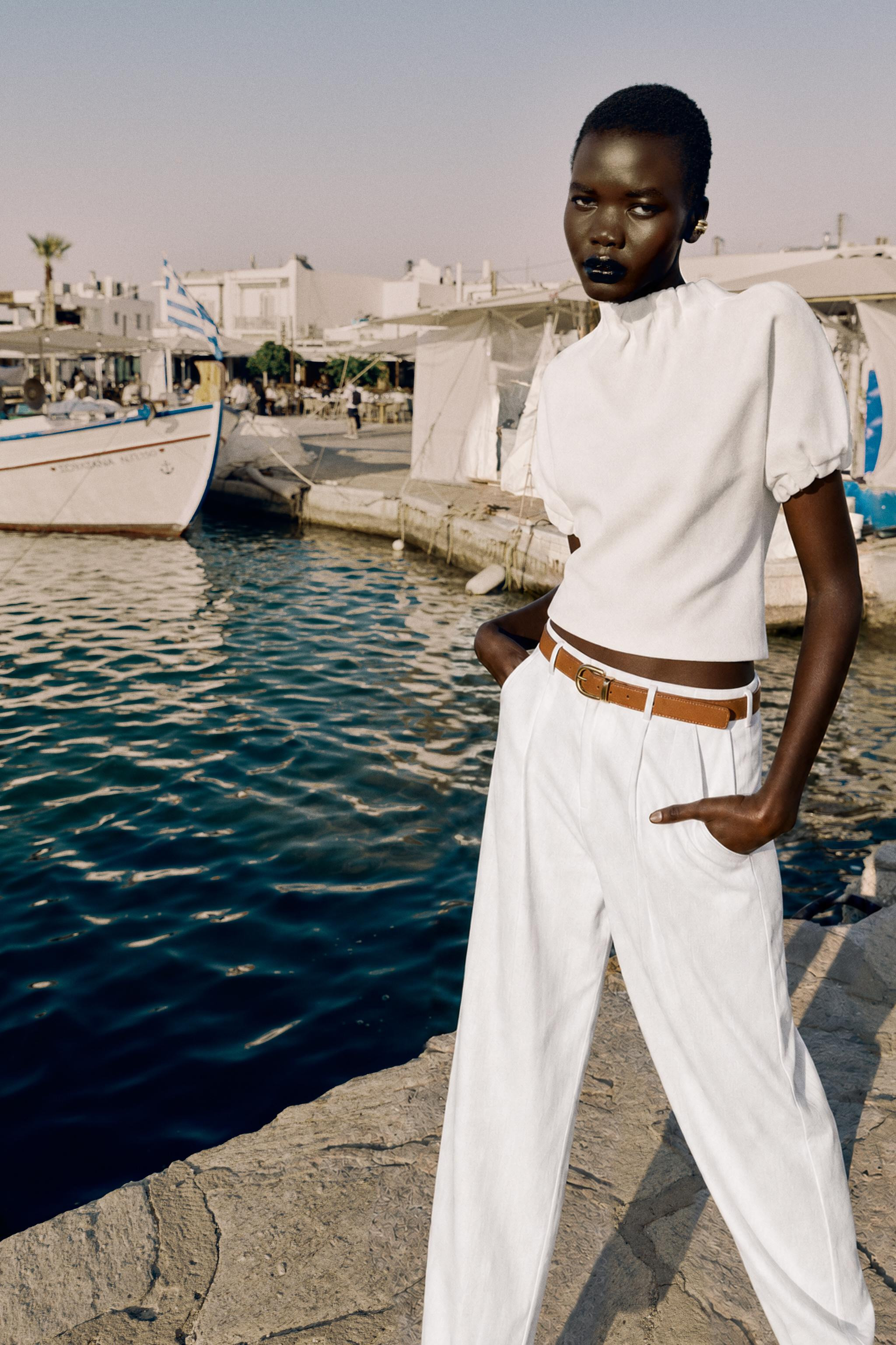 LINEN BELTED PANTS | Zara US