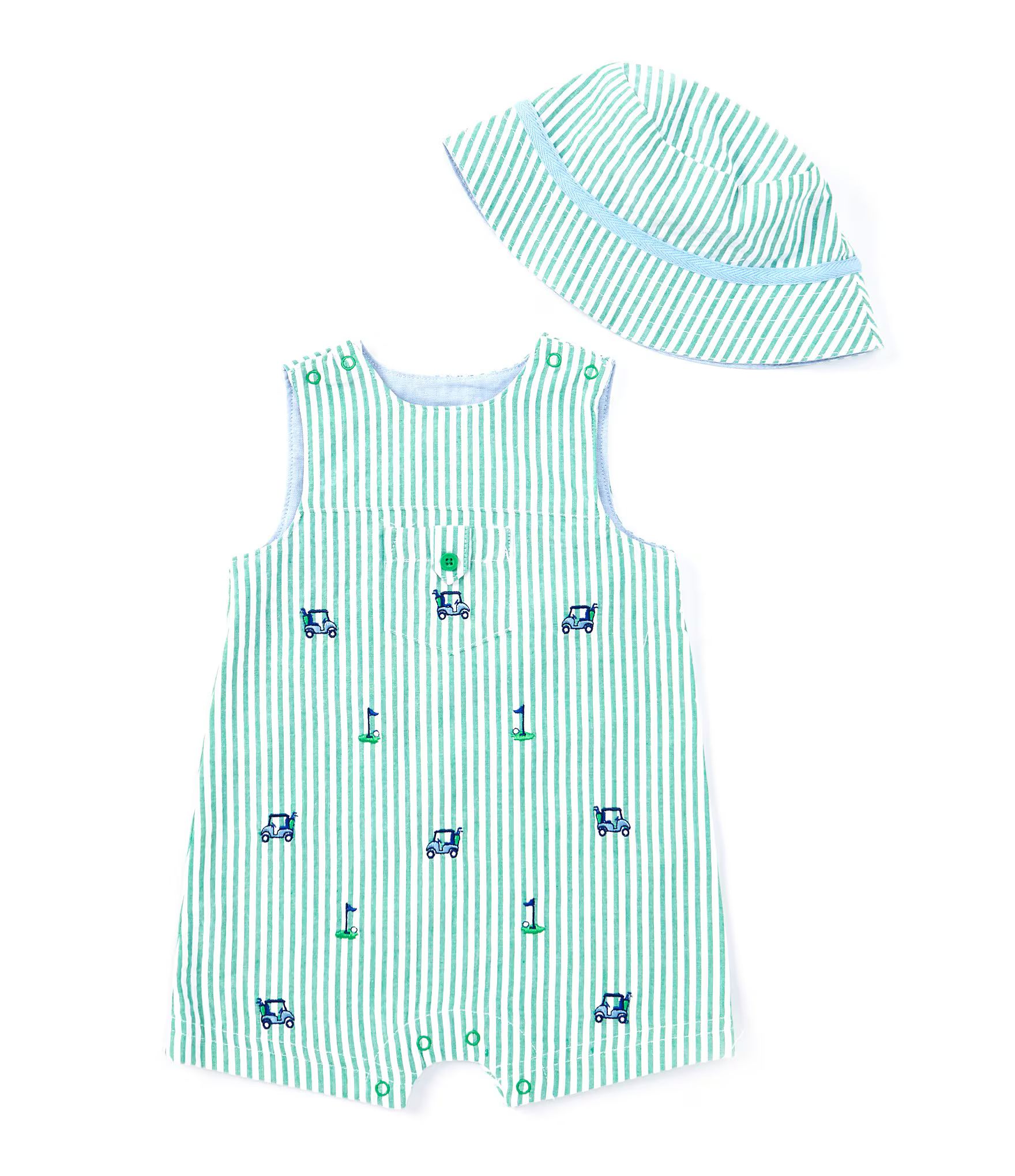 Baby Boys 3-12 Months Golf Embroidered Sleeveless Shortalls | Dillard's
