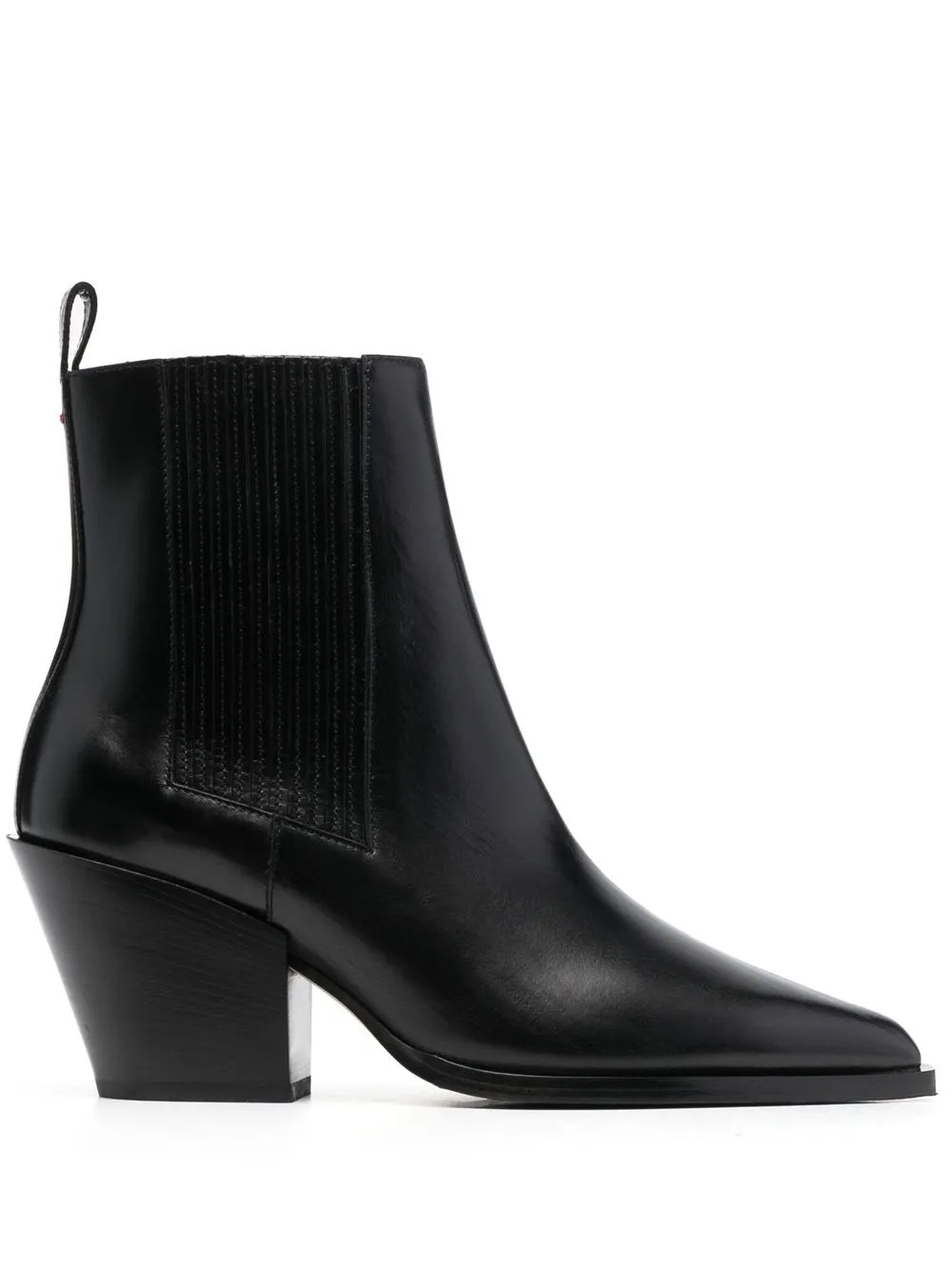 Aeyde cuban-heel Pointed Leather Boots - Farfetch | Farfetch Global