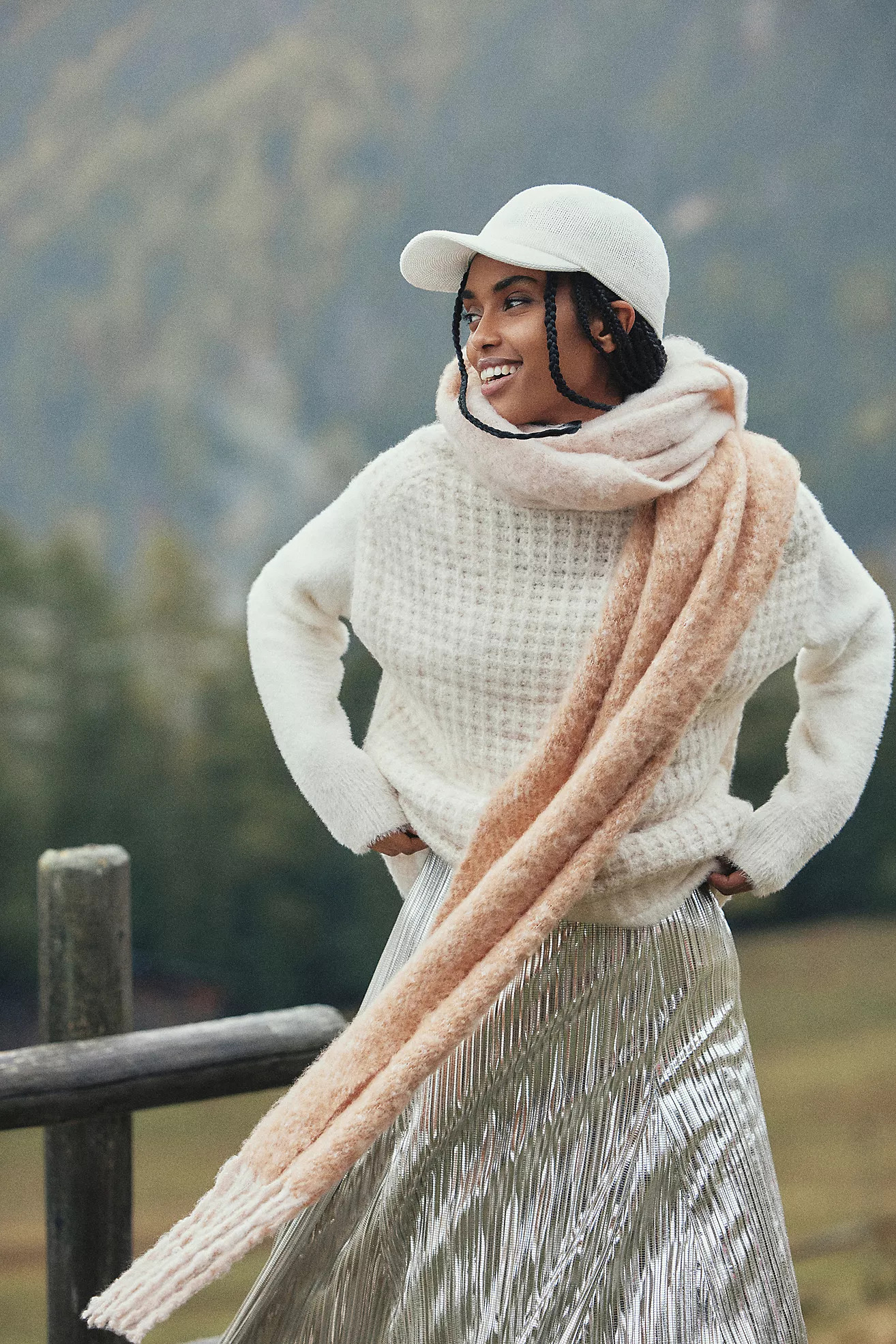 By Anthropologie Recycled Two-Tone Scarf | Anthropologie (US)