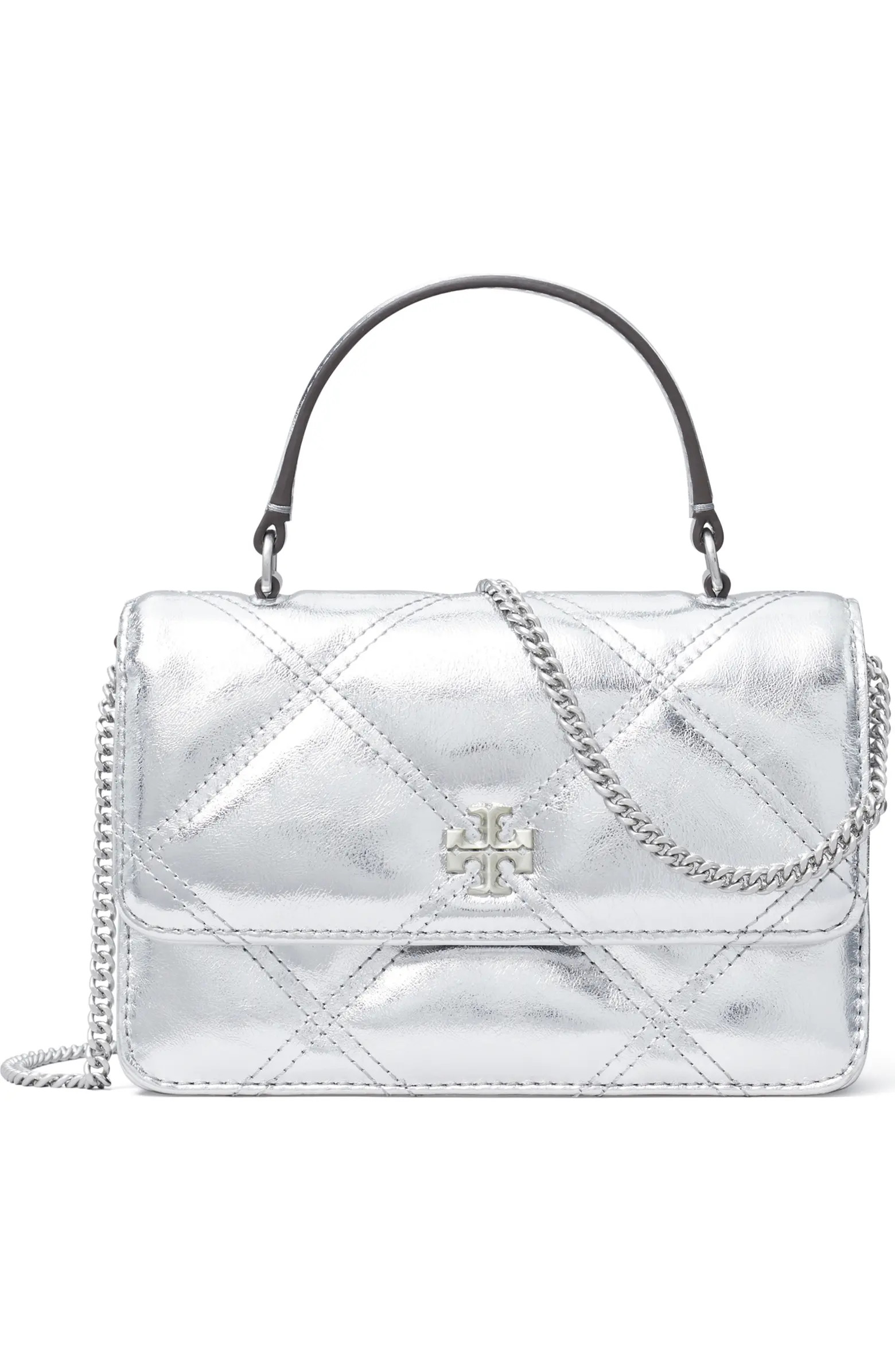 Tory Burch Kira Diamond Quilted Metallic Leather Crossbody Bag | Nordstrom | Nordstrom