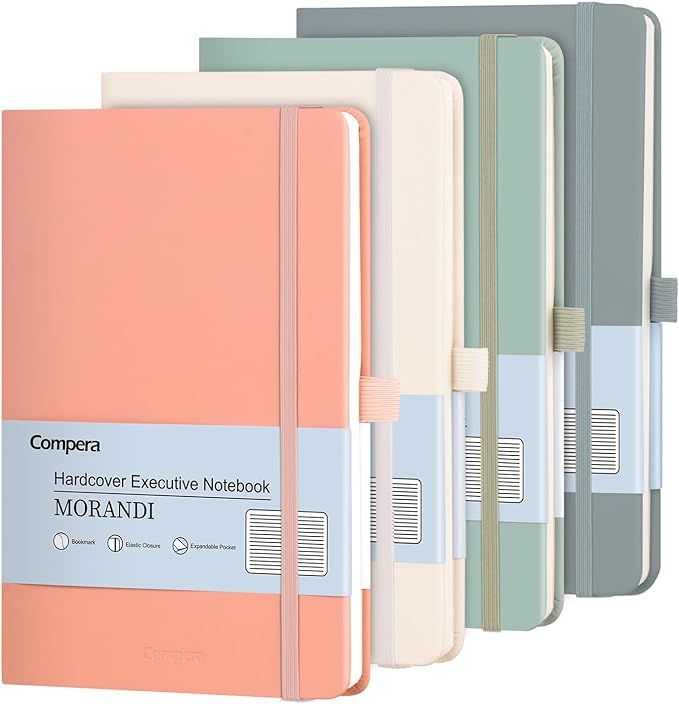 Comix Lined Journal Notebooks, 4 Pack, 176 Pages, 5.5 x 8.3", 100gsm Thick Paper, A5 Hardcover No... | Amazon (US)