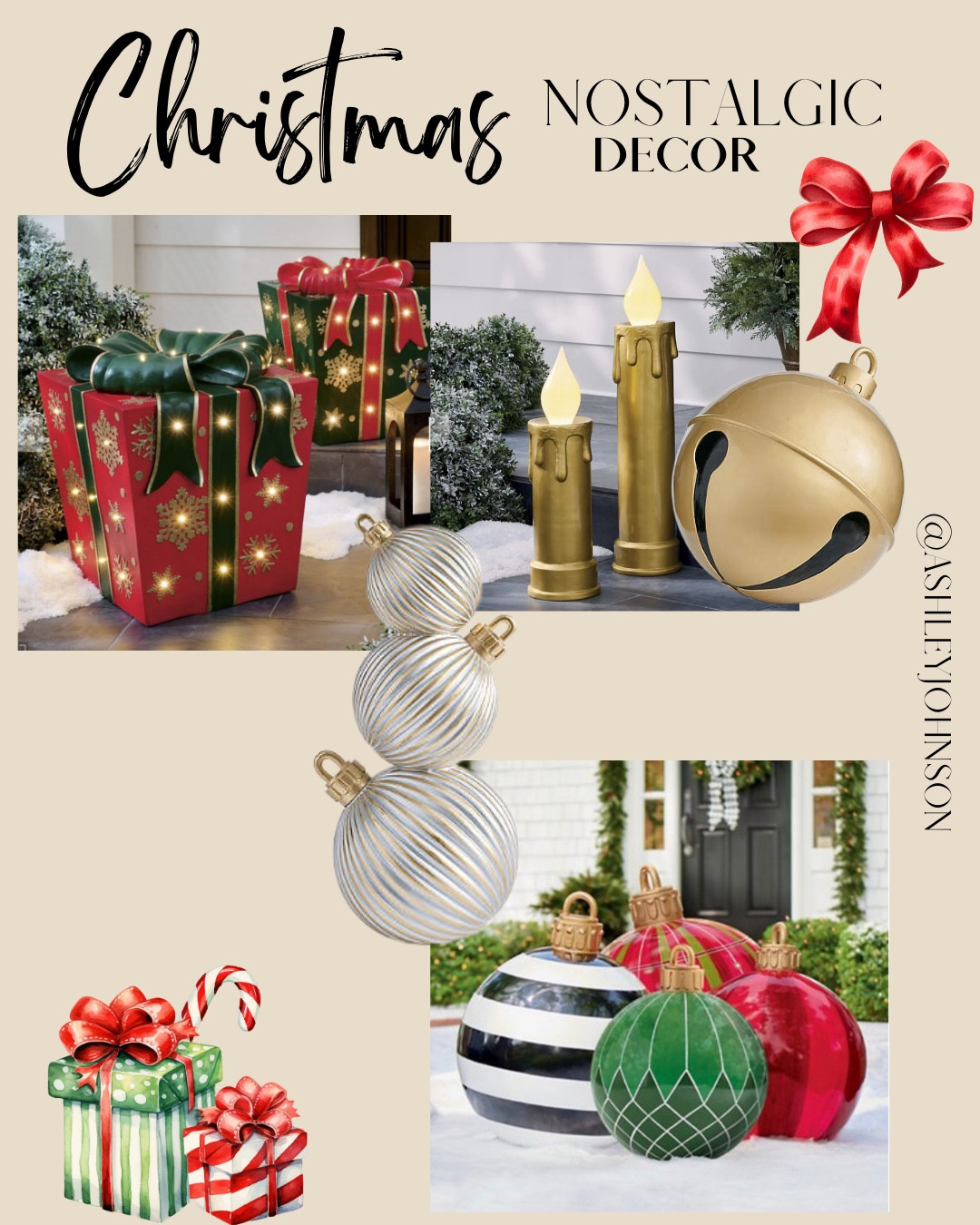 50% off Holiday sale going on right now!! Some of @grandinroads ✨NEW✨ holiday arrivals 🎄 talk about beautiful Christmas decorations that make a statement! #christmasporchdecor #christmasyarddecor #oversizedornaments 

#LTKHoliday #LTKHome #LTKStyleTip