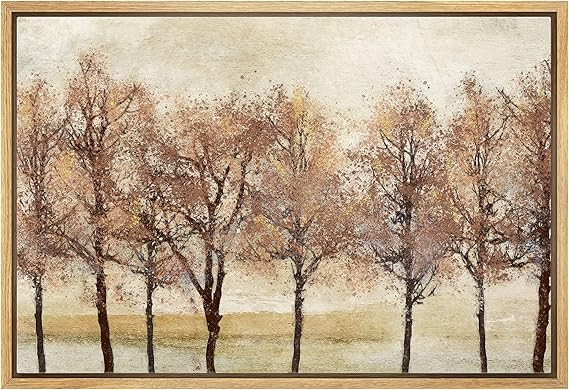 wall26 Framed Canvas Print Wall Art Autumn Fall Orange Leaf Forest Tree Landscape Nature Wilderne... | Amazon (US)