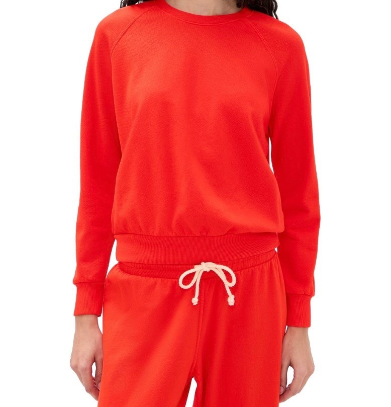 New obsession! Perfect White Tee brand! I have this sweatshirt in both tomato orange and white. It is my new uniform for travel, from Berlin to Cabo!

#LTKTravel #LTKdayinmylife #LTKOver40