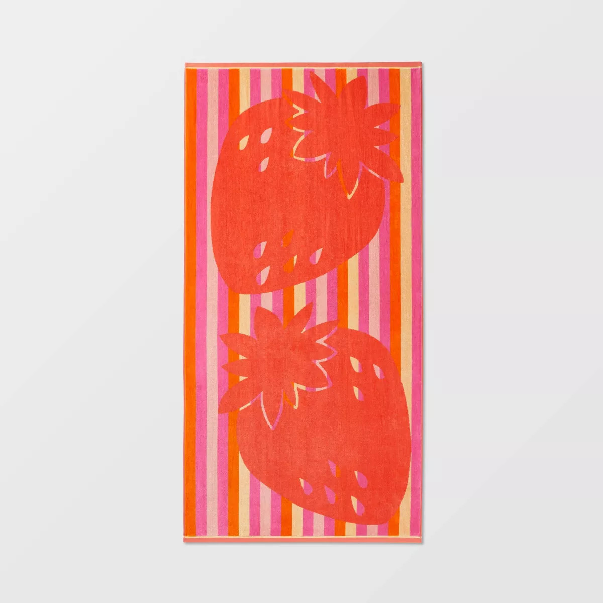 XL Jacquard Strawberries Beach Towel - Sun Squad™ | Target