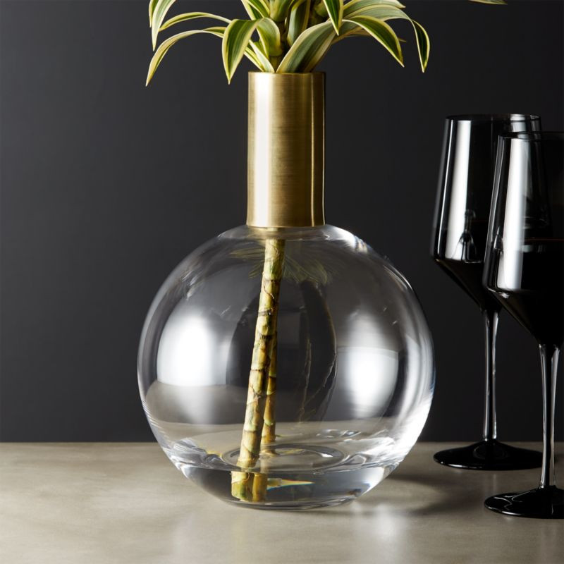 Florence Modern Round Glass Vase + Reviews | CB2 | CB2