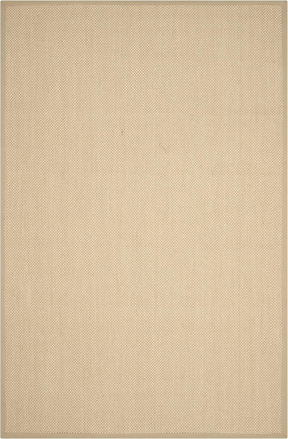 SAFAVIEH Natural Fiber Collection Area Rug - 6' x 9', Maize & Linen, Border Sisal Design, Easy Ca... | Amazon (US)