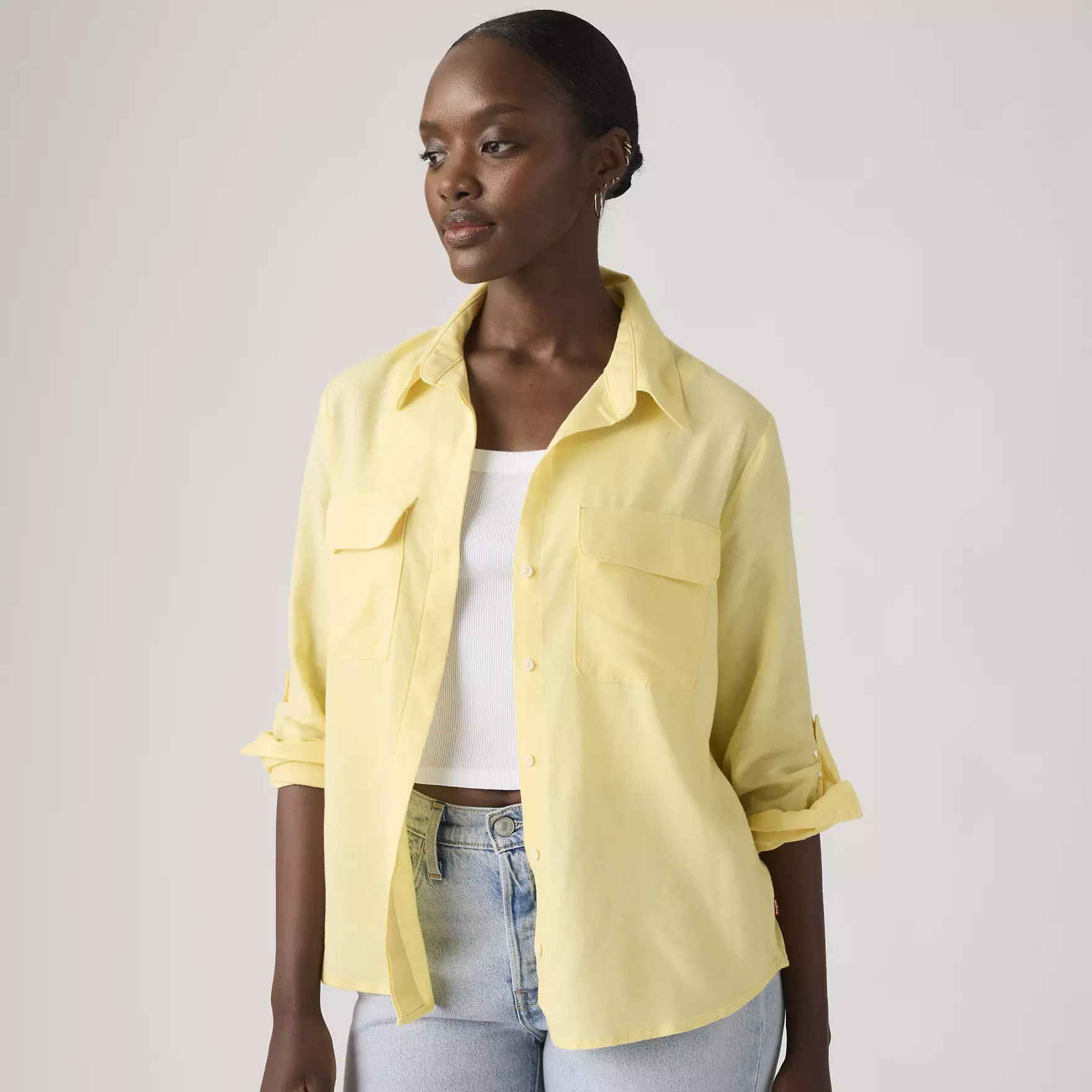Elaine Utility Linen Button Up Shirt | Levi's US