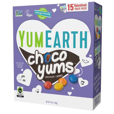 YumEarth Valentine's Classroom Exchange Organic Choco Yums Candy - 7.5oz/15ct | Target