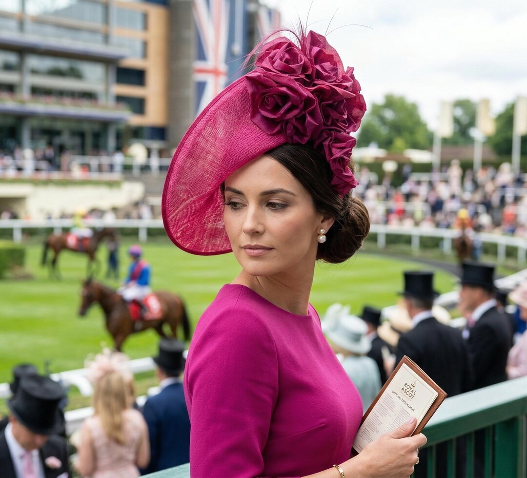 Fuchsia Disk Fascinator. Ascot Hat | Etsy (US)