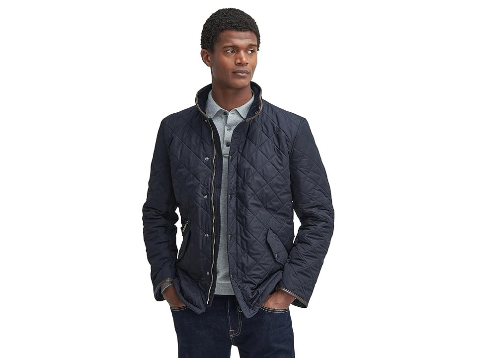 Barbour Barbour Powell Quilt Men's Jacket Navy : LG, Polyester | Zappos
