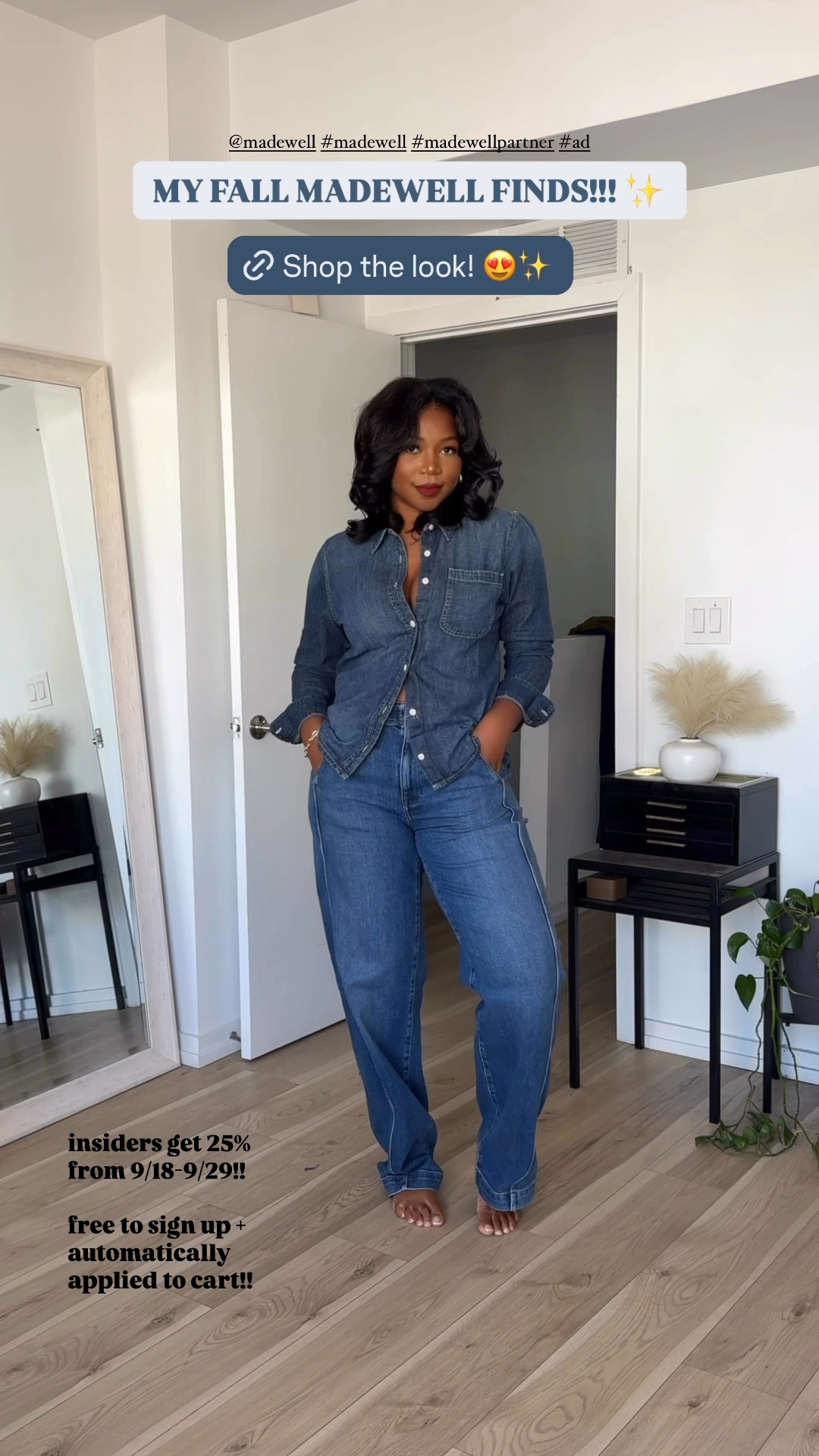 LOVE this denim set. AND THE BAG! So comfortable for everyday 😍✨

25% for signing up for their free insider program! 

I am 5’9 | 200 lbs wearing a large top + 31 TALL in the jeans!! 

@Madewell, # madewell, #madewellpartner, #ad 

Madewell’s Loyalty Event will run through 9/18-9/29 and will have a 25% off sale.

#LTKStyleTip #LTKMidsize