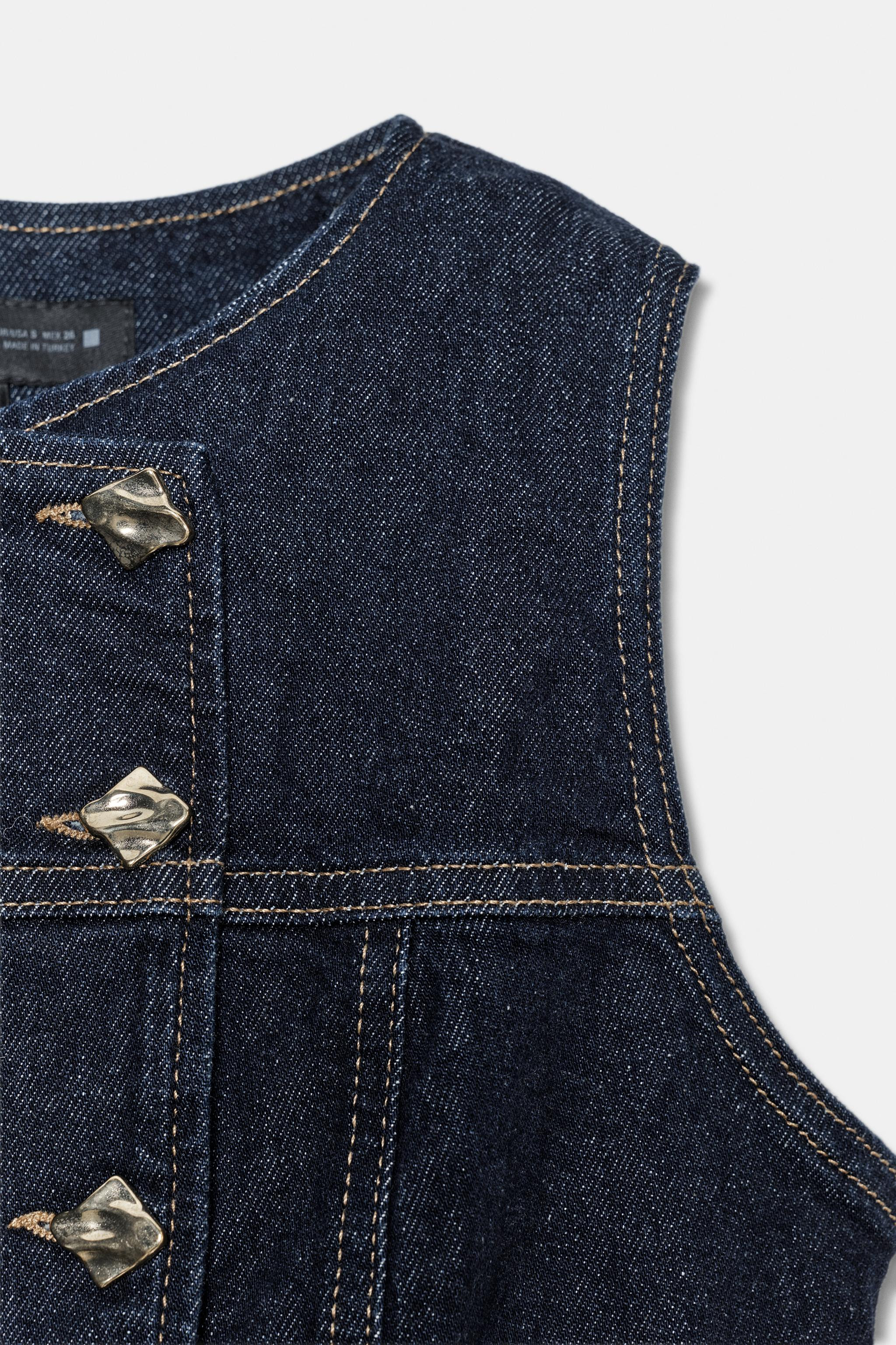 Z1975 TAILORED DENIM VEST | Zara US