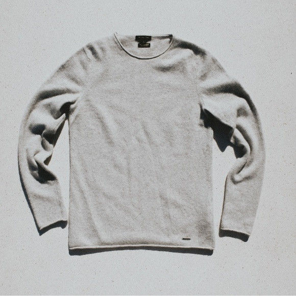 Massimo Dutti 100% cashmere pearl grey crewneck rollneck sweater Small | Poshmark