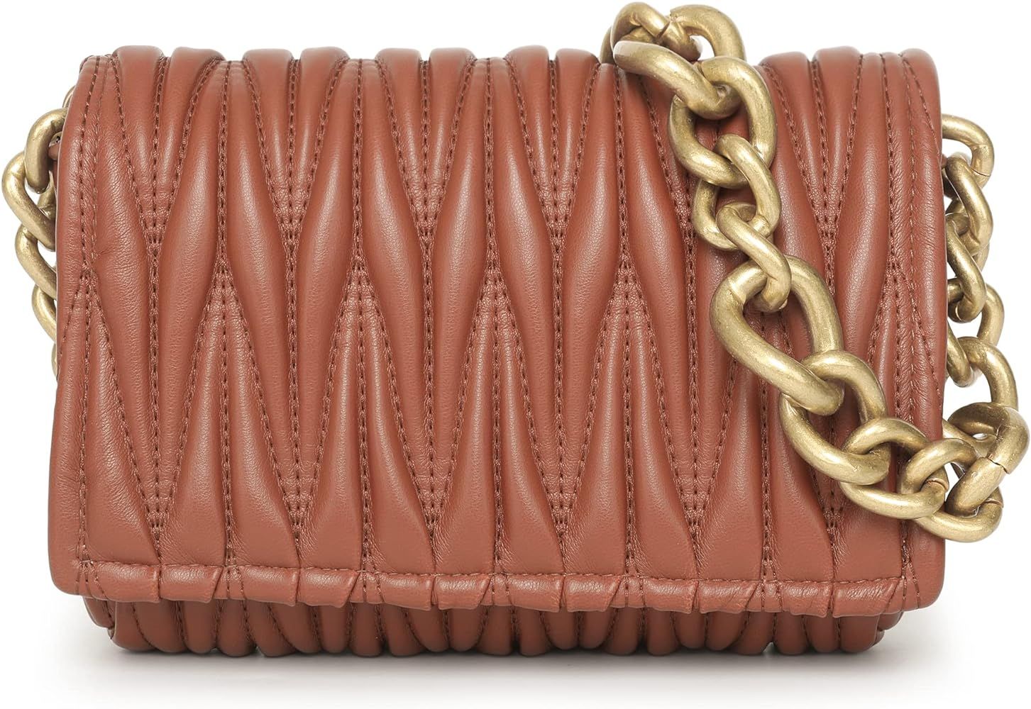 Montana West Quilted Purses for Women Chunky Chain Shoulder Bags | Amazon (US)
