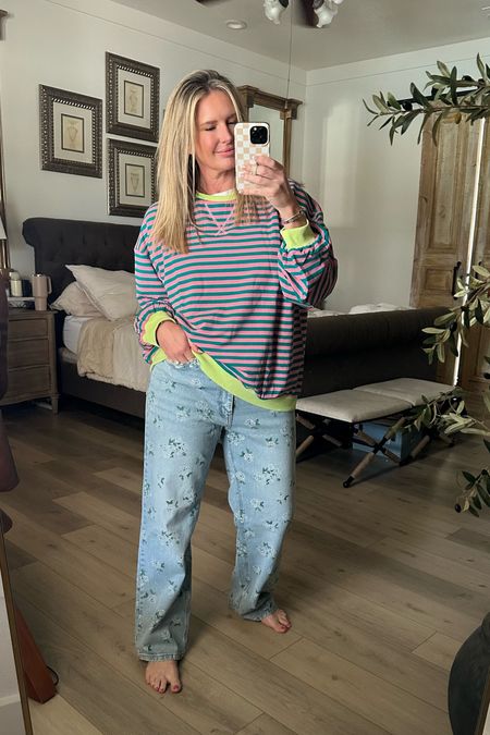 Don’t we all love a great dupe? This pullover is IT! So fun and colorful and I love the contrasting neck/cuffs!!  Then there’s the floral jeans…so dang cute!!

High rise straight leg target denim curvy fashion Amazon dupe free people FP sweatshirt spring 2024



#LTKmidsize #LTKfindsunder50 #LTKSpringSale