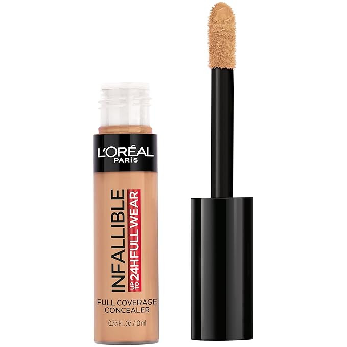 L'Oreal Paris Makeup Infallible Full Wear Waterproof Matte Concealer, Full Coverage, Caramel, 0.3... | Amazon (US)