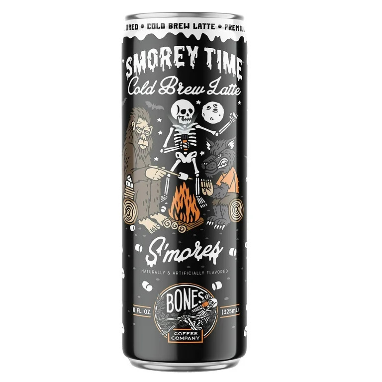 Ready to Drink Cold Brew Bones Coffee, S’mores & Graham Crackers Latte, 11 Fluid Ounce Can, mad... | Walmart (US)