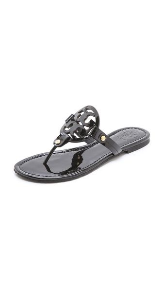Tory Burch Miller Thong Sandals - Black | Shopbop