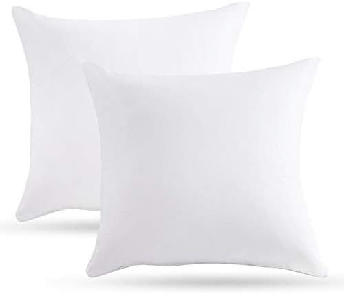 Emolli Throw Pillow Insert Set - 2 Pack Down Alternative Polyester Pillow Insert, 16 x 16 Inches | Amazon (US)