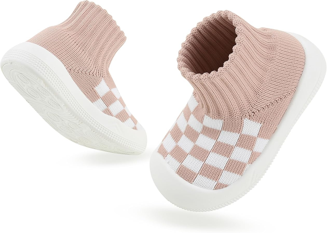 Baby Boys Girls Anti-Slip Breathable Shoes Infant First Walking Shoes Soft Rubber Sole Lightweigh... | Amazon (US)