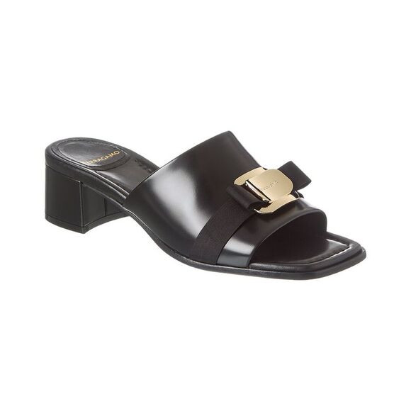 Ferragamo Vilna Leather Sandal, Black | Poshmark